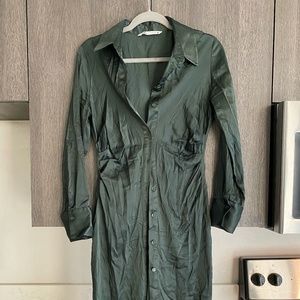Emerald Green Silk Dress